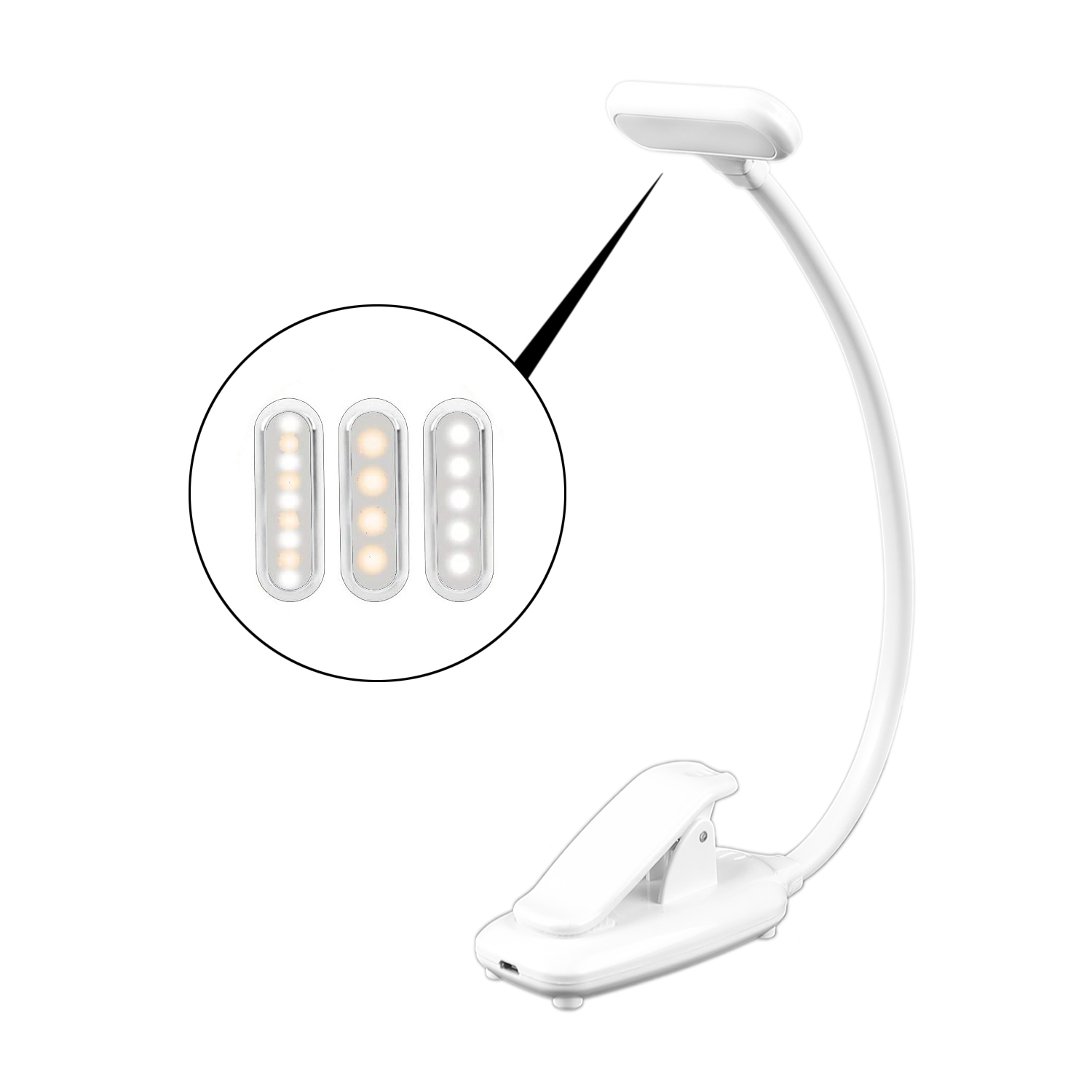 USB LED Lampe dimmbar 9 LEDs Leselampe Buchlampe Notenpultleuchte Leselampe 5V 